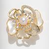 Bo Xin Yun Pearl Shell Peony Brooch: Elegant High-End Pin Accessory