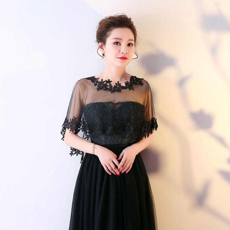Women Party Bridal Casual Lace Shawl Wedding Cape Evening Dress Cape Style Shawl Elegant Light Sheer
