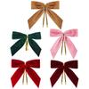Christmas Tree Bows Rustic Crafts Velvet Bows Set of 24 Holiday Christmas Wreaths Bows Velvet Bows for Christmas Home Holiday