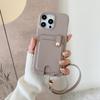 Luxury Leather Case For iPhone 15 14 13 12 11 Pro Max Lanyard Card Bag Shockproof Simple  Cover