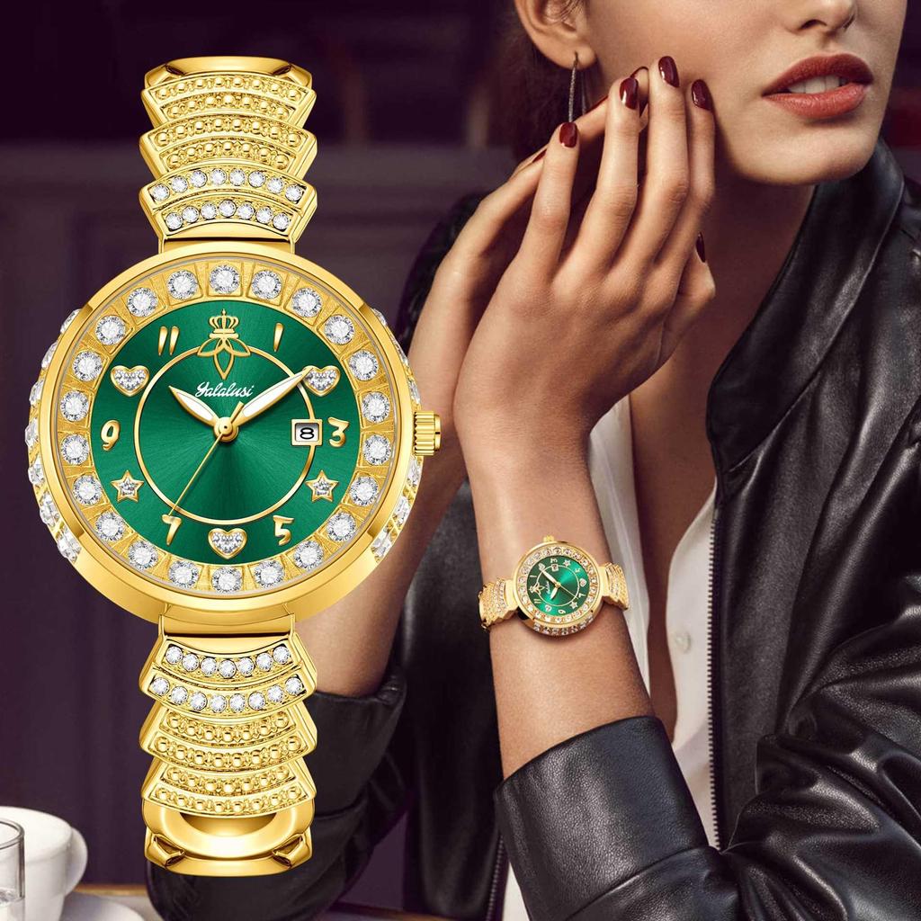 Fashion Rhinestone Women Bracelet Bangle Watches Elegant Round Dial Ladies Quartz Wristwatch Reloj Mujer