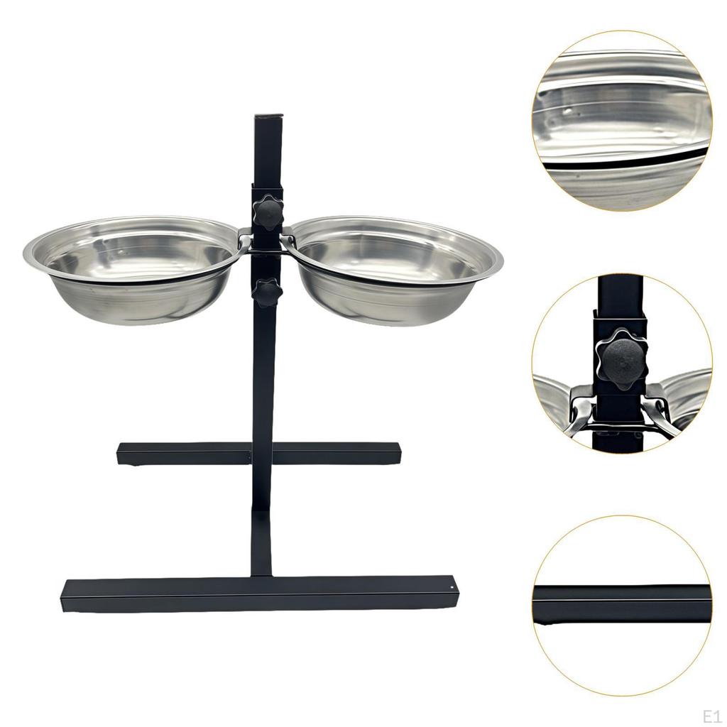 Elevated Raised Dog Bowl Stand Non Slip Cat Double Pet Bowls for Puppy Kitten