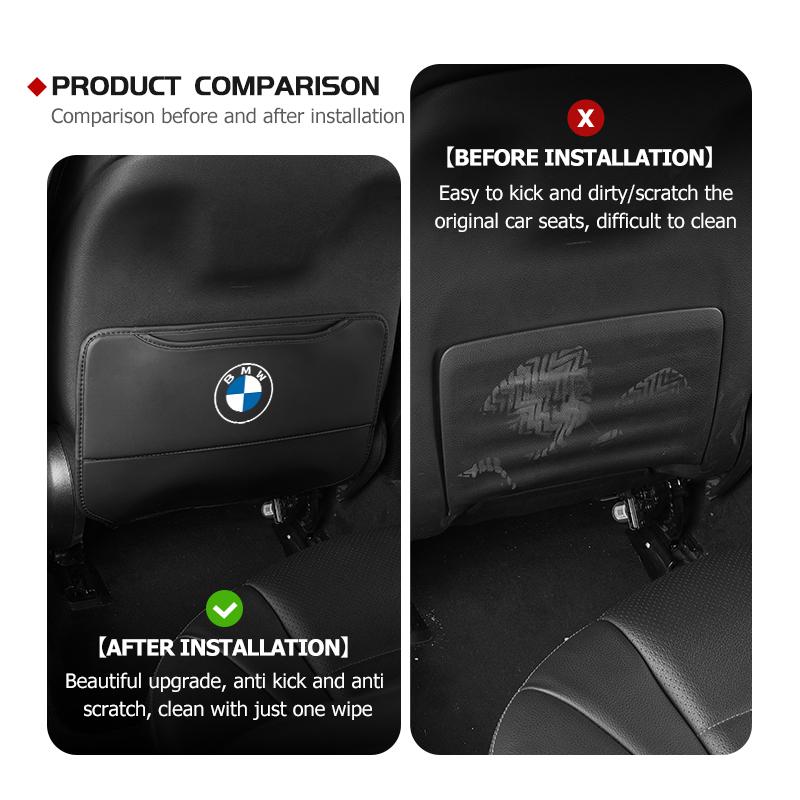 For BMW Car Seat Back Anti Kick Pad Child Anti-Scratch Protective Mat X3 X5 M5 M3 E46 E90 E60 F10 E39 F30 E36 G30 E87 E70
