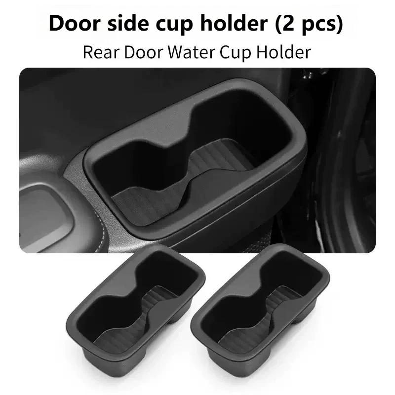 For Hyundai Santa Fe MX5 2024-2026 Car Armrest Console Storage Box Cup Holder Wireless Charging Pad Rear Screen Organizer Box