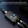 USB2.0 Manual Switching Hubs Printer Sharing Device 2 In 1 Out USB Selectors KVM Hubs Adapter