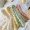 Super Soft Socks Mink Fleece for Women Ins Solid Winter Warm Thicken Coral Plush Socks Thermal Snow Home Sleep Floor Kawaii Sock