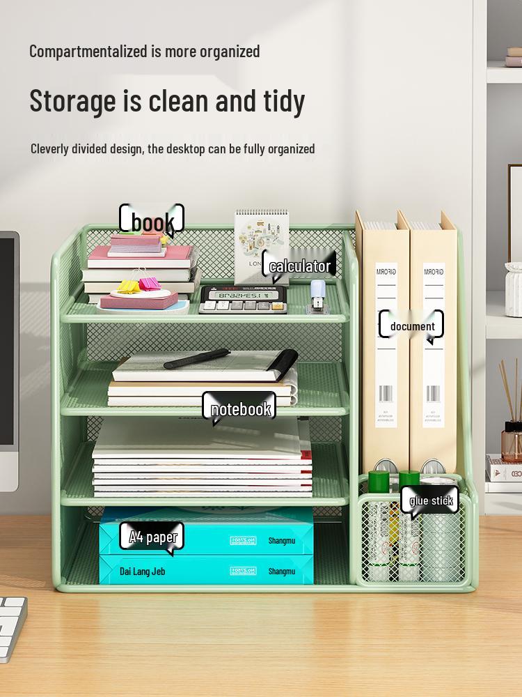 Multi-Layer Desktop File Organizer & Storage Rack
