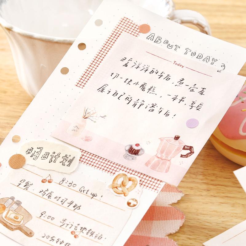 Light Retro Self-Healing Sticky Notes: 100 Memo Sheets for Students