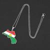 Map Necklace Kurdistan Pendant Necklaces Charm Jewelry Gifts Kurdish Ethnic Adjustable Accessories Hip Hop Necklace