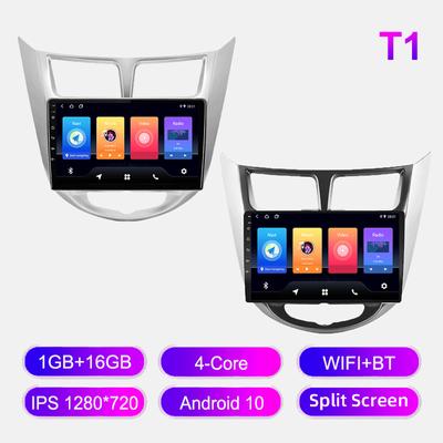 Android-Autoradio für Hyundai Solaris Accent Verna 2010–2016, Multimedia-Player, Head Unit, Stereo, GPS-Navigation, BT, WLAN, 1 + 16 GB