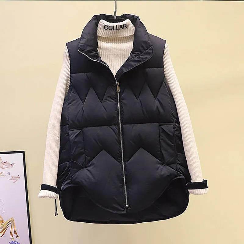 Women's Down Cotton Waistcoat Winter Wear All-match Waistcoat Korean Loose Waistcoat Trendy