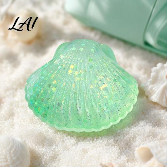Portable Stress Reliever Mini Glitter Shell Squeeze Toy Relief Sugar Ball TPR Fidget Soft Stretchy Transparent Ocean Sensory Toy Relaxation