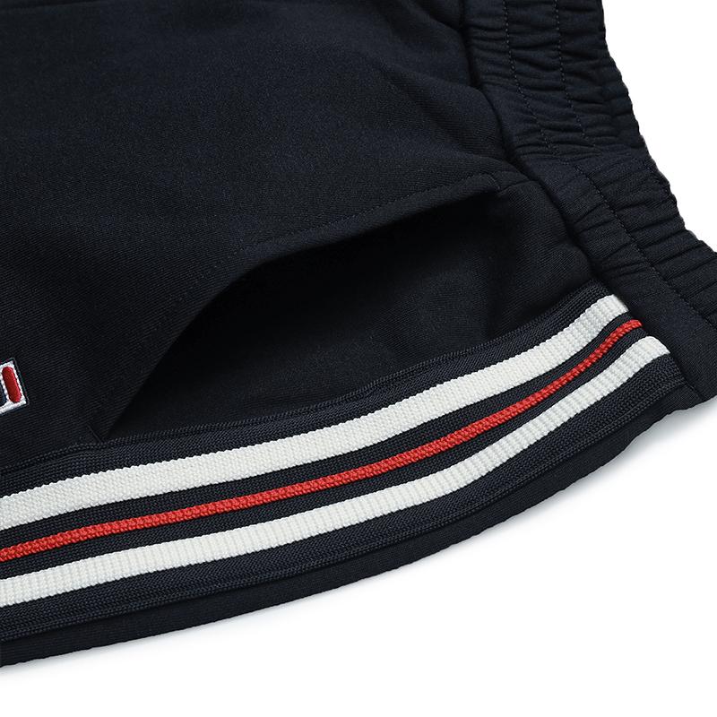 FILA Heritage Classic Striped Soft Yarn Knitted Straight Loose Casual Pants Women bottoms Legendary-Blue F11W548605FNV
