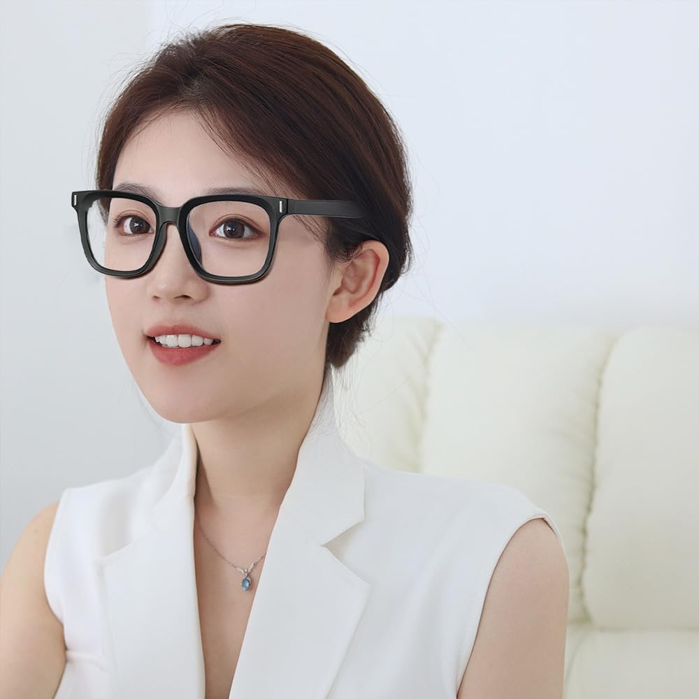 Blue Light Blocking Thick TR90 Fashion PC UV Computer Wellington B1222 [FEISEDY] Glasses, Frame, Frame, Glasses, Non-Prescription, Glasses,
