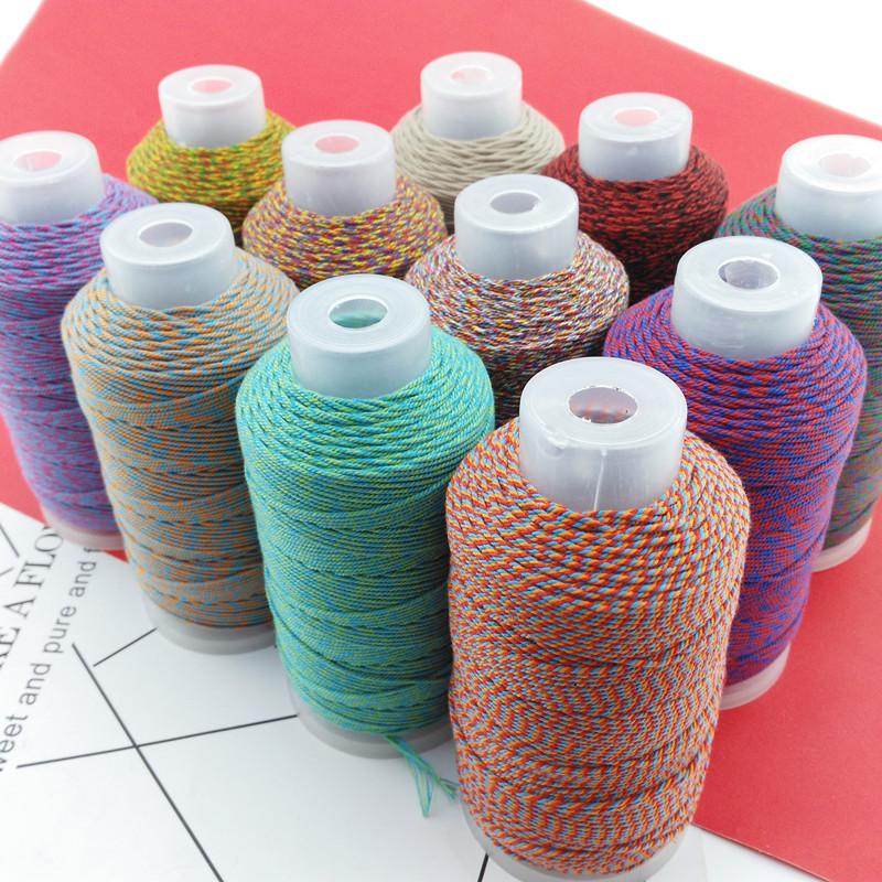Qs Hand-Rubbed Cotton Thread 18 Strands Of Section Dyeing Gradient Diy Hand-Woven Bracelet Bracelet Rope Play Thread Rope Beading Matching
