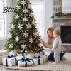 Festival Decorative Hanging Foil Tinsel Snowflake Ornament Pcs Christmas Ornaments 30 White Glitter Artificial Snowflakes