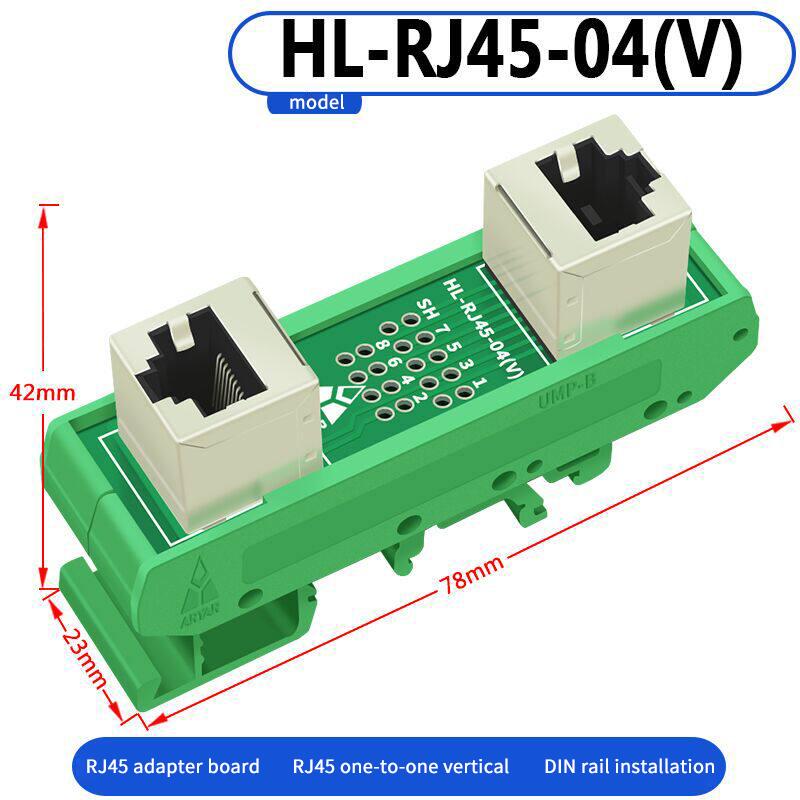 Rj45 Adapter Terminal Cat5E Cat6 Adapter Board Network Port Din35 Guide Rail Installation Accessories