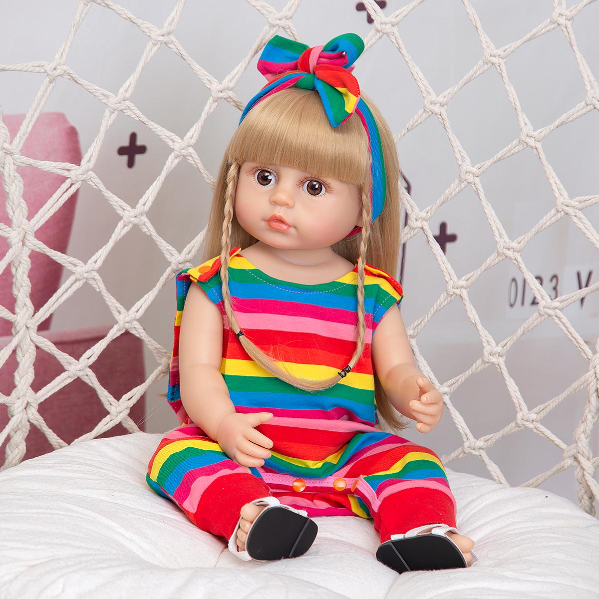 Силиконовые куклы Reborn с золотыми волосами всего тела — фото 3