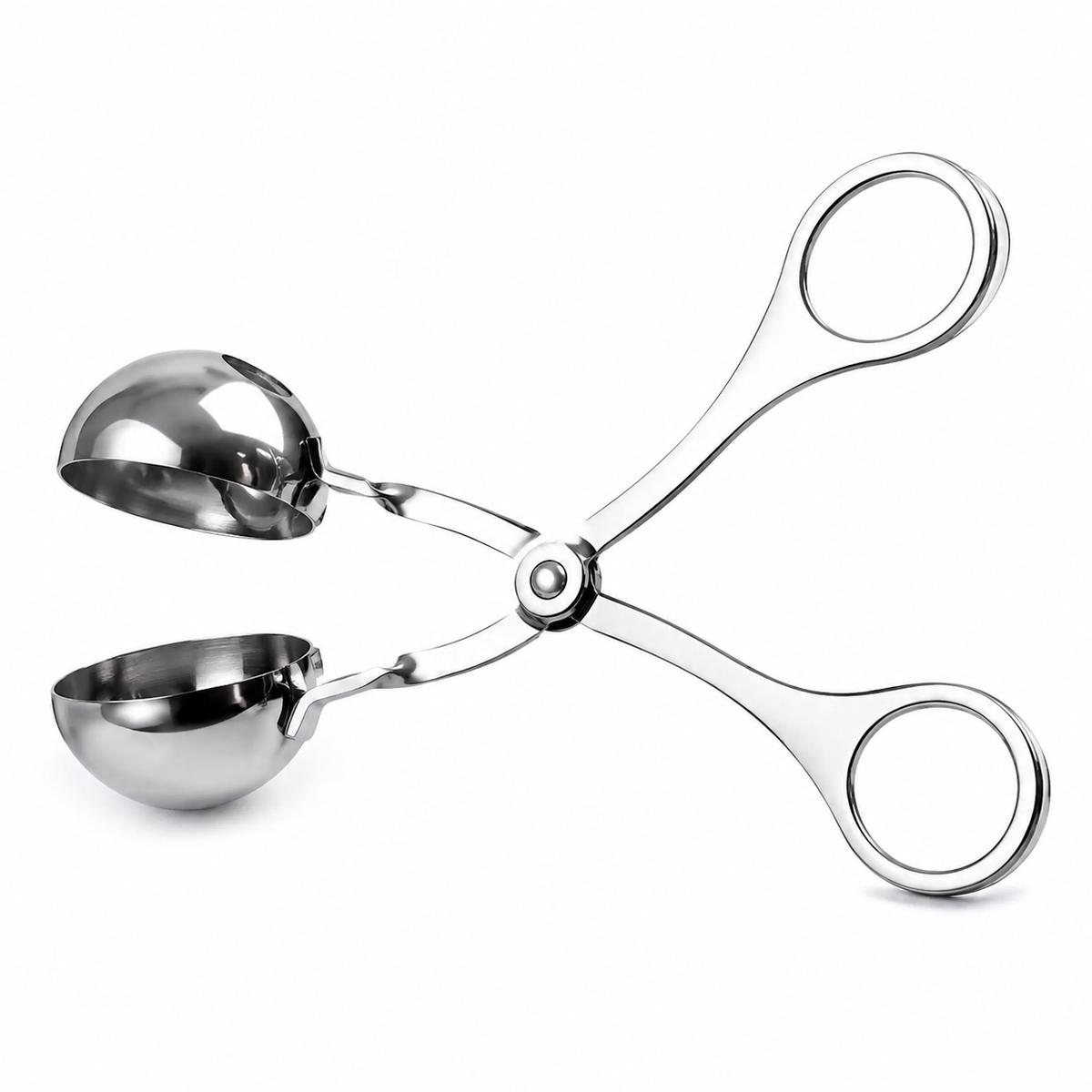 Stainless Steel Meatball Maker Tongs, Manual Round Meat Ball Scoop Mold for Kitchen Cooking