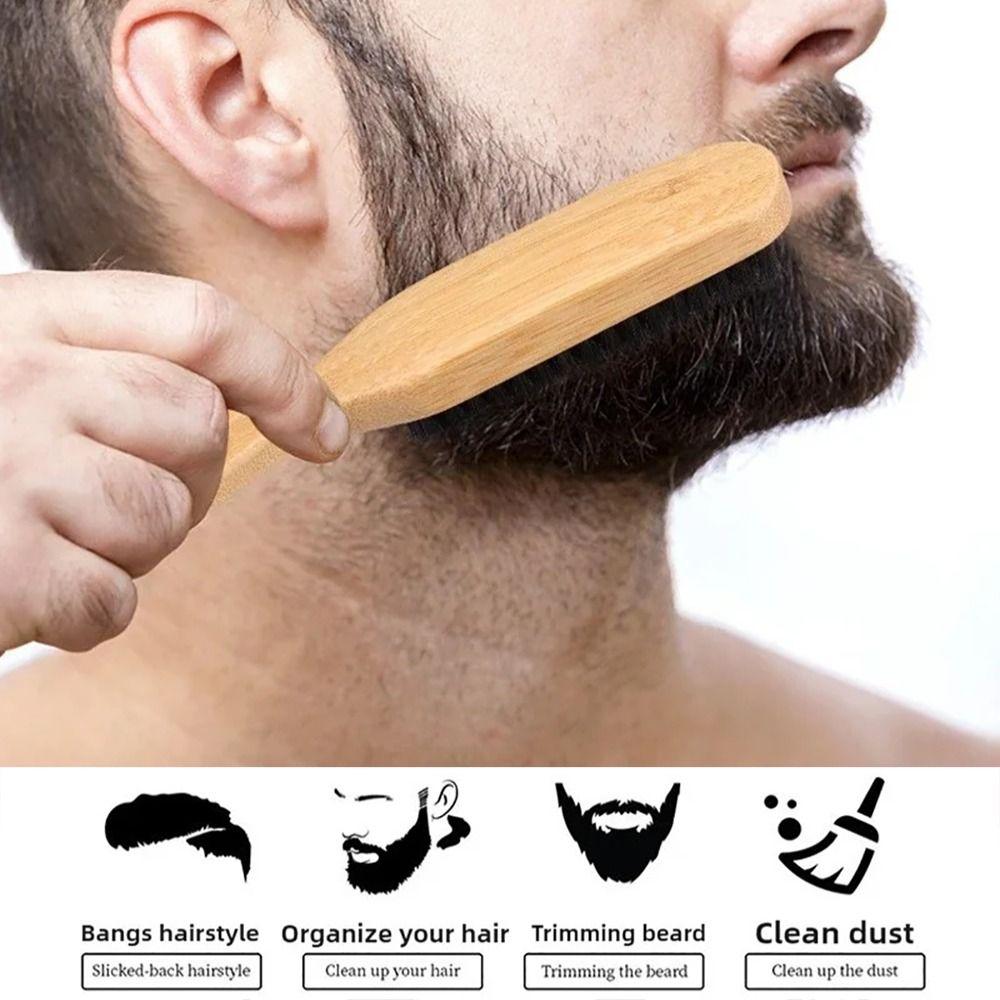 Wood Slick Back Hair Brush Smooth Finish Sleek Ponytail Brush Bun Smoothing Brush  Grooming