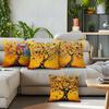 Retro Tree Of Life Cushion Pillowcase Printed Polyester 45X45Cm Throw Pillowcover Decorative Sofa Cushion Pillowslip Home Decor