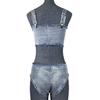 European & American Denim Bikini Sexy Split Swimsuit Set 2024