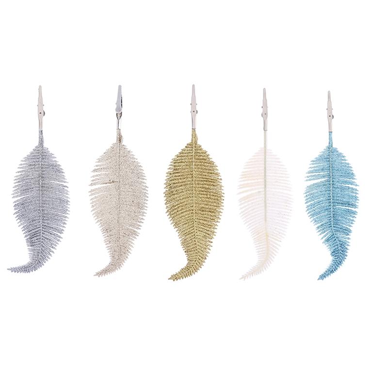 Christmas Tree Decoration Pendant Smooth Glowing Feather Clip Creative Decoration