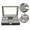 8 Slots PU Leather Watch Storage Case Jewelry Display Box Holder Organizer