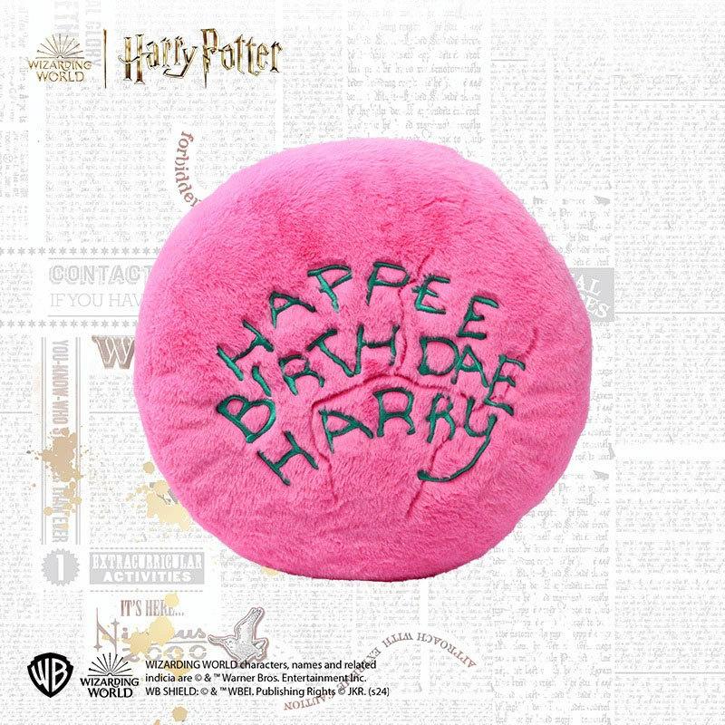 HUGKIS Official Harry Potter Pink Round Pillow Storage Bag & Keychain Coin Pouch Collectible Doll