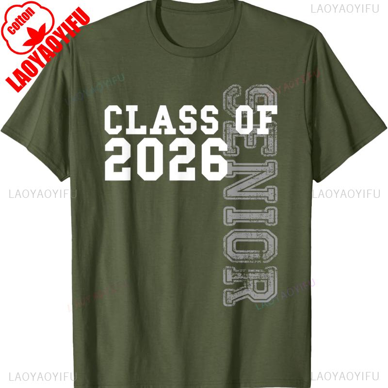 Class of Senior Graduation Student Simple Letters Graphic TShirts Commuter Allmatch Casual Style Regular Short Sleeve
