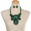 Collares de Cuentas Vintage Irregulares Joyería de Cristal y Piedra para Banquetes para Mujeres