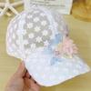 Embroidered Flower Lace Mesh Baseball Cap Breathable Trucker Hat Fashion Cycling Sun Hat  for Women