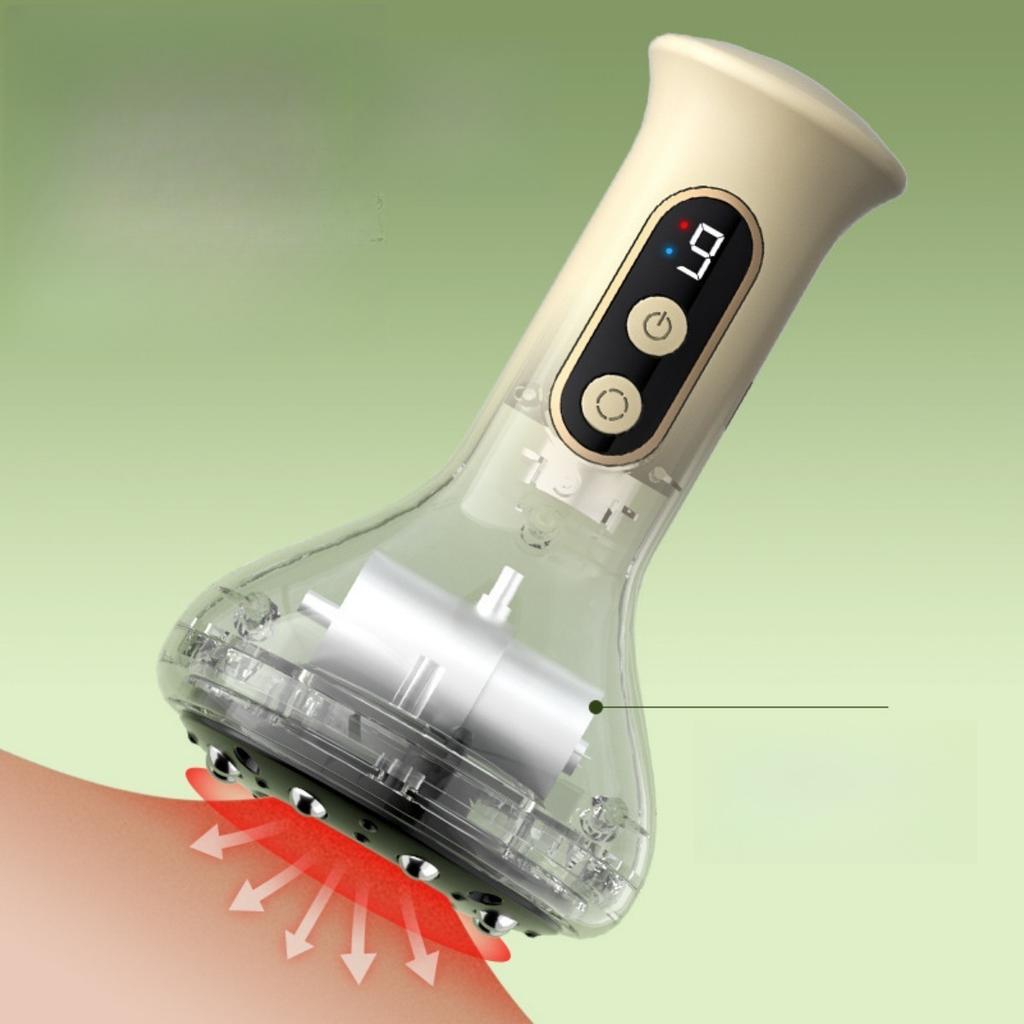 Rechargeable Scraping Massage Tool, Intelligent Suction Cup Vacuum Massager, Suitable for Neck, Shoulder, and Back Massage Tools