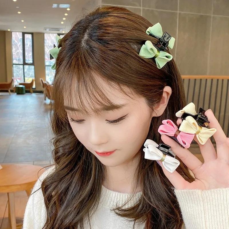 Mini Bow Grab Clip Girls Women Elegant Ponytail Braid Claw Clip Sweet Shark Crab Hair Card Korean Exquisite Hair Accessories