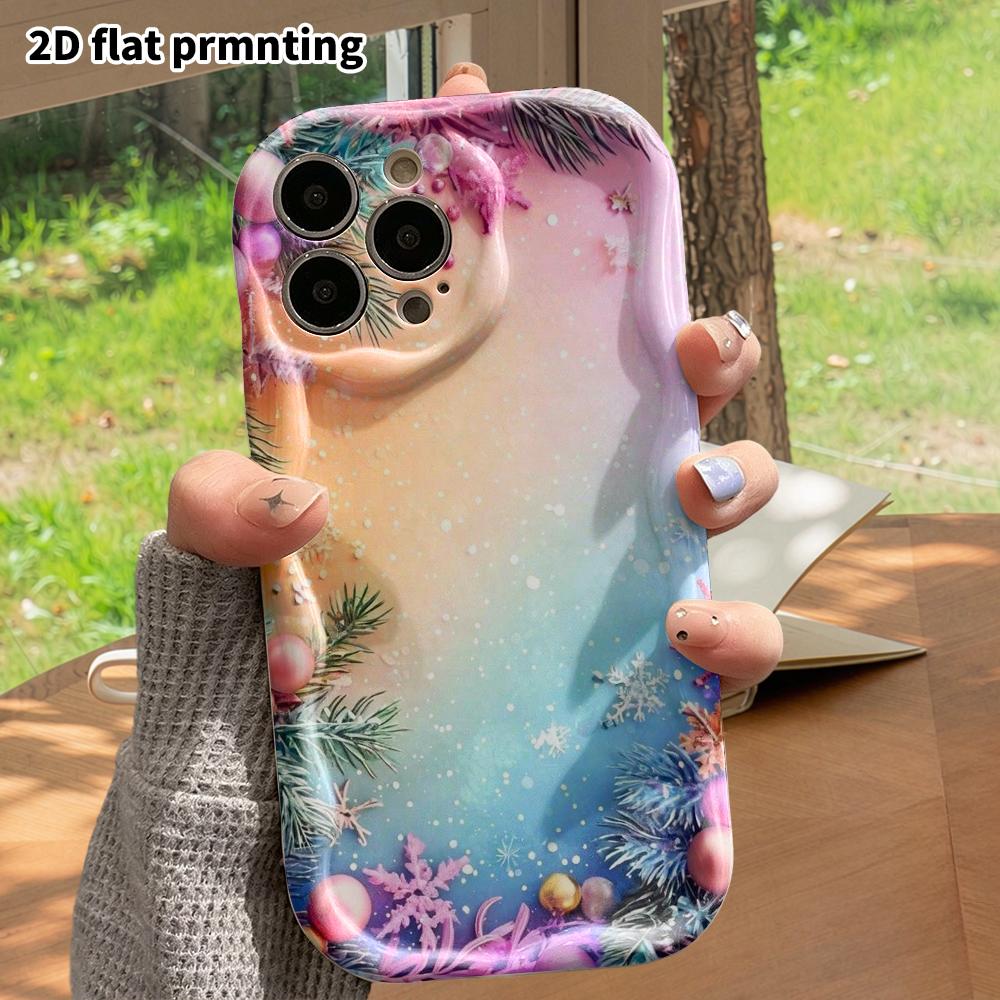 Phone Case: 2D Flat, Compatible with iPhone 12Pro, 13, 14, 15, 16, 17, 18 Protective Case, Phone Decoration, Gradient Pastel Colors, Perfect for Chris