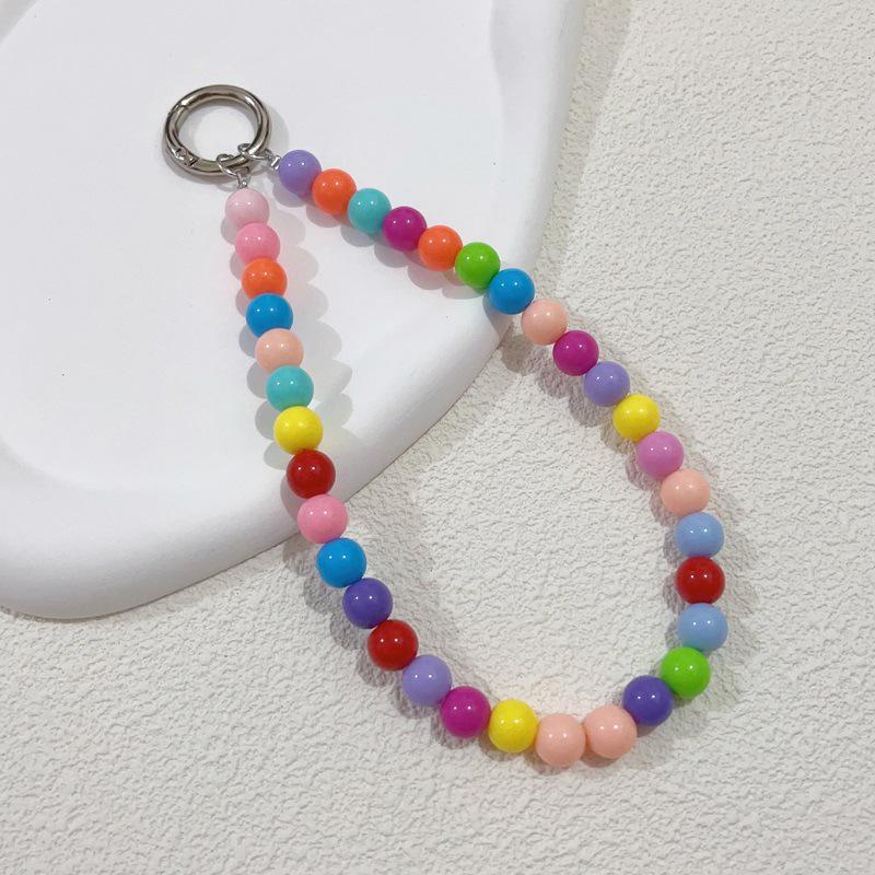 Liu Shishi Inspired Rainbow Beaded Phone Chain for Women – Stylish Crossbody or Shoulder Strap with Universal Clip.