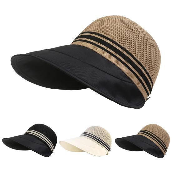 Women Baseball Hat Adjustable Fit Hollow Breathable Wide Brim Summer Hat with Large Brim Cycling Sunshade Fisherman Cap