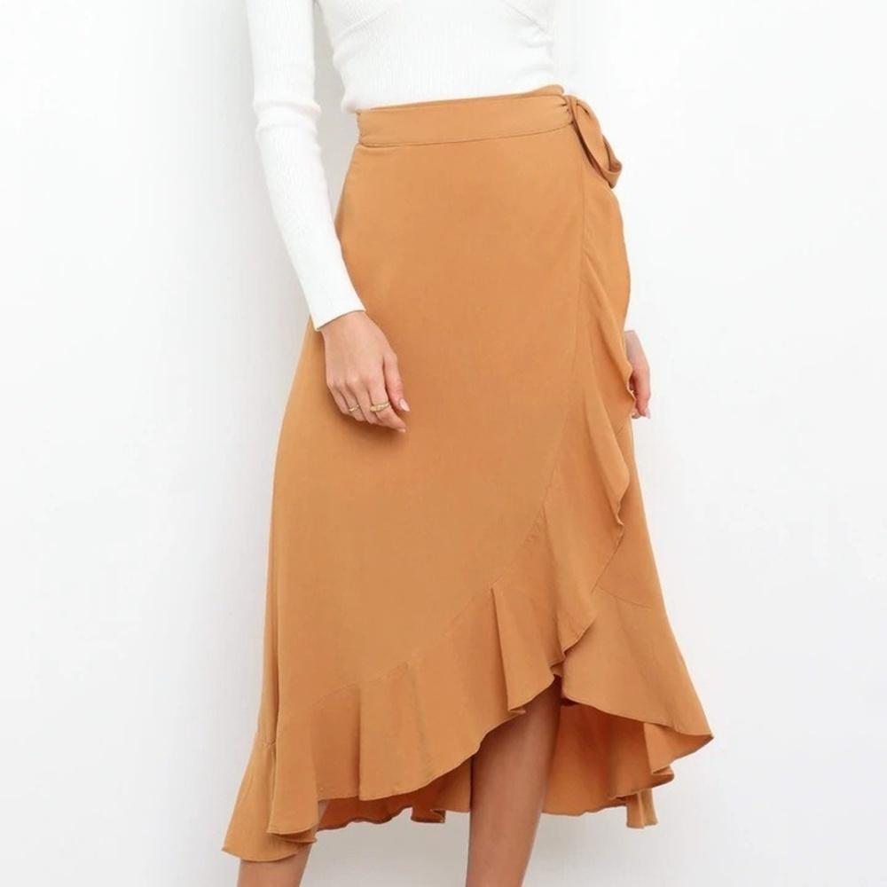Women High Waist Skirts All-match Lady Elegant Long Skirt Retro Skirt High Waist Slim Sexy Hip Mid-length One-Step Skirts