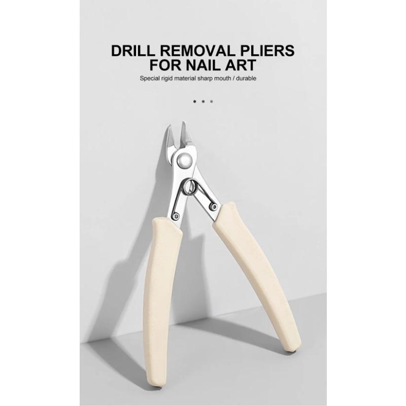 Model Flat-Nose Removal Nails Pliers for Manicure Diamond Art Accessories Metal Chain Cutting Zircon Jewelry High Force Clipper
