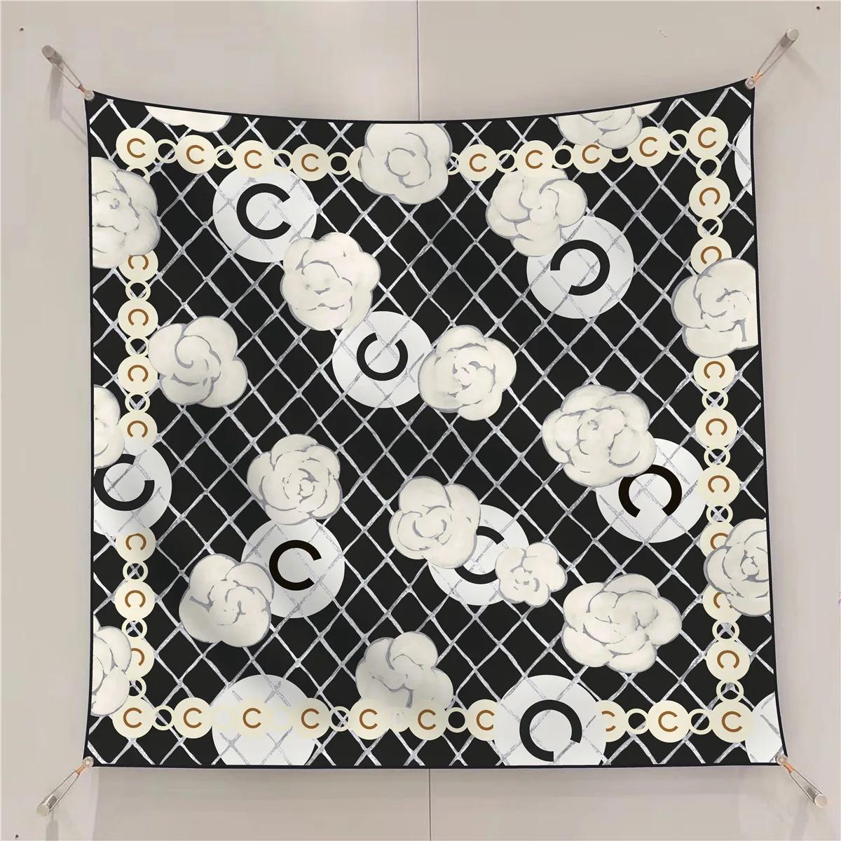 

French 90cm New Rose Twill Silk Women s Travel Sunscreen Shawl Large Square Scarf Headscarf Scarf Scarf Scarf Women Luxury 90X90CM