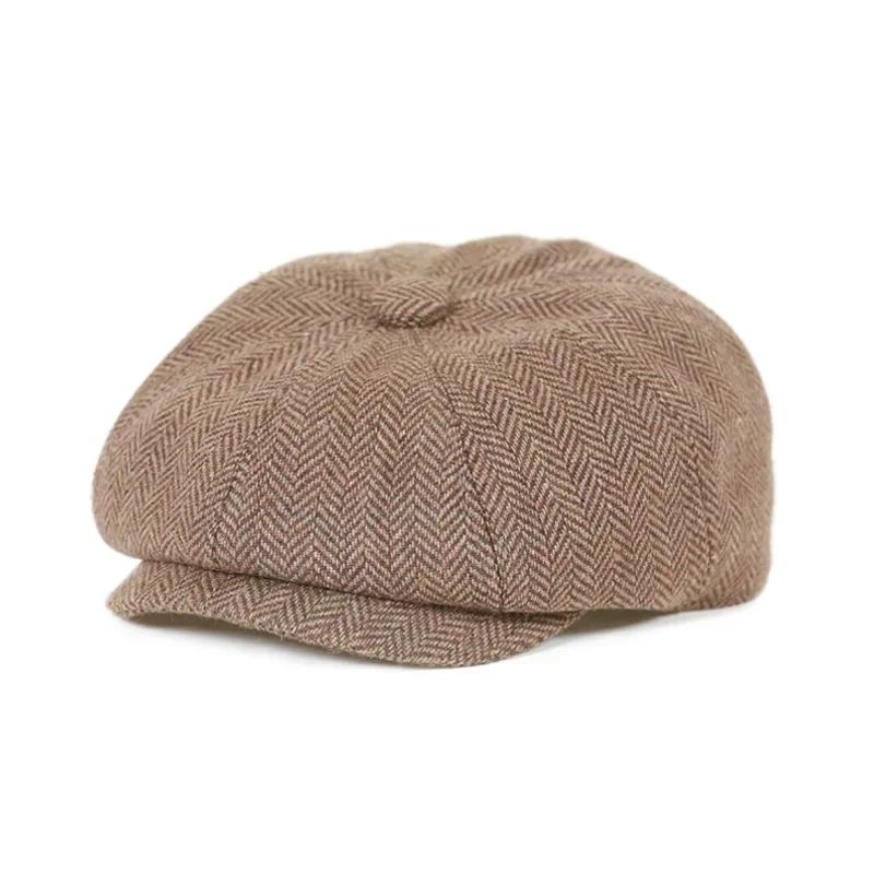 Kinder Vintage Baskenmütze Niedliche und stilvolle Kinder Schiebermütze Retro und Tweed Schiebermütze für Kinder