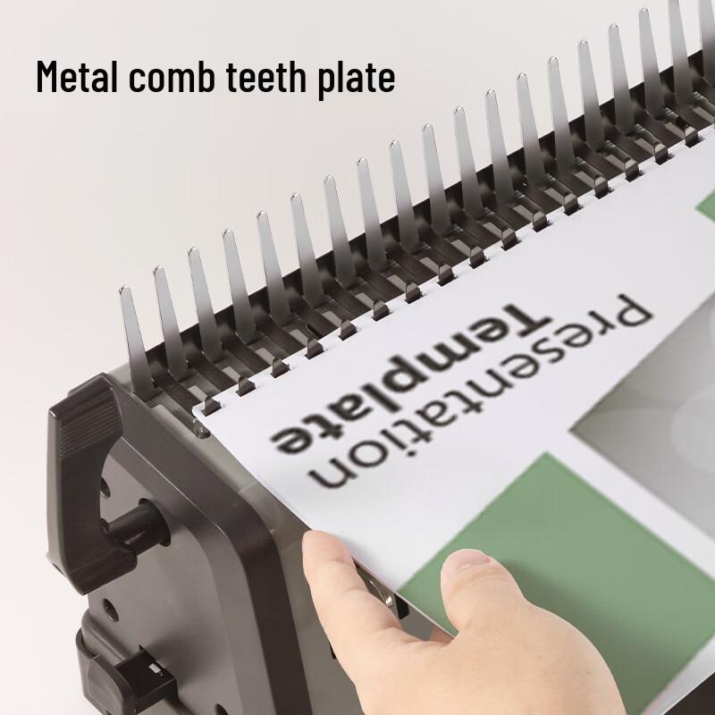 Deli 3873S 21-Hole Adjustable Comb Binding Machine CN plug (adapter included)