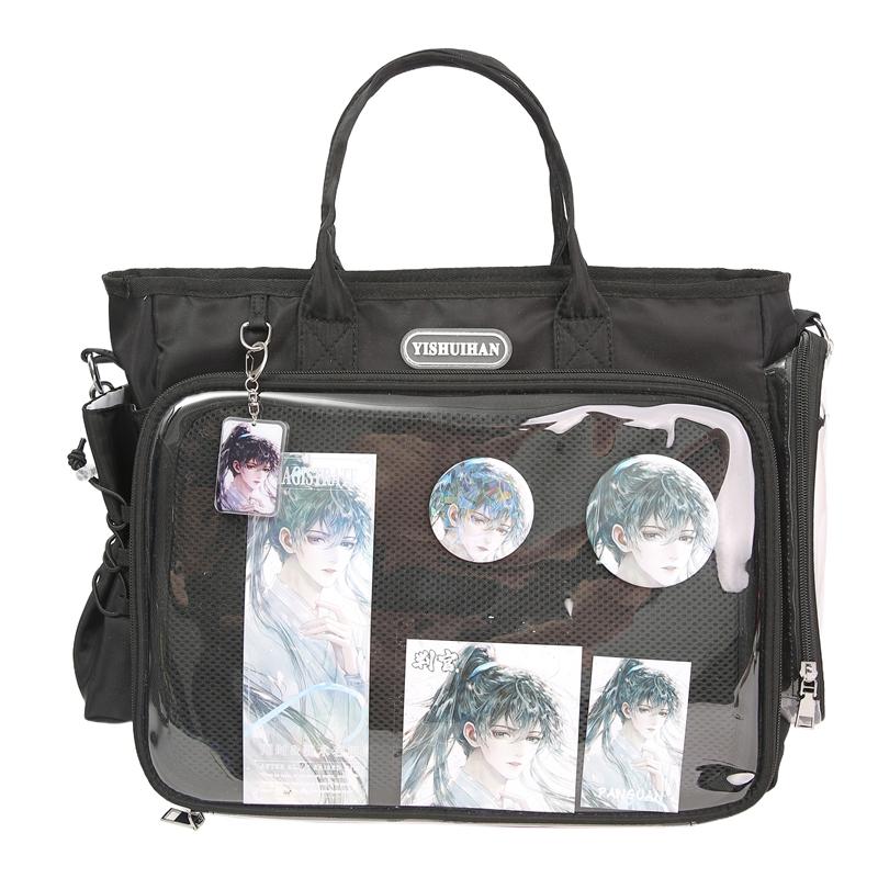 

Многофункциональный рюкзак для девочек, студенческий, большой вместимости, сумка через плечо, наплечная сумка чёрный