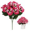 Panseluțe Artificiale Rezistente la UV Flori Artificiale Reutilizabile Buchet de Panseluțe Artificiale pentru Vază Grădină Pridvor Terasă Interior Exterior Decor Acasă