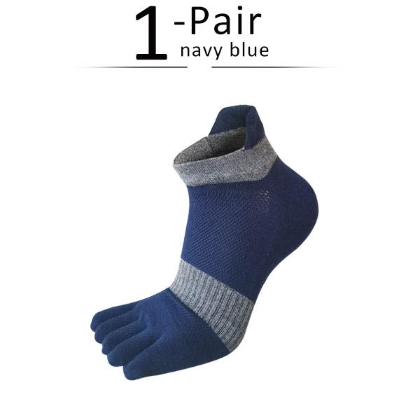 Large Size Toe Sport Socks Man Mesh Business Sweat-Absorbing Shallow Mouth Striped Fitness Travel 5 Finger Socks Plus EU43-47