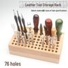 Beech Wood Multi-Hole Tool Rack for Leather Hand-Stitching and Stamping Tools