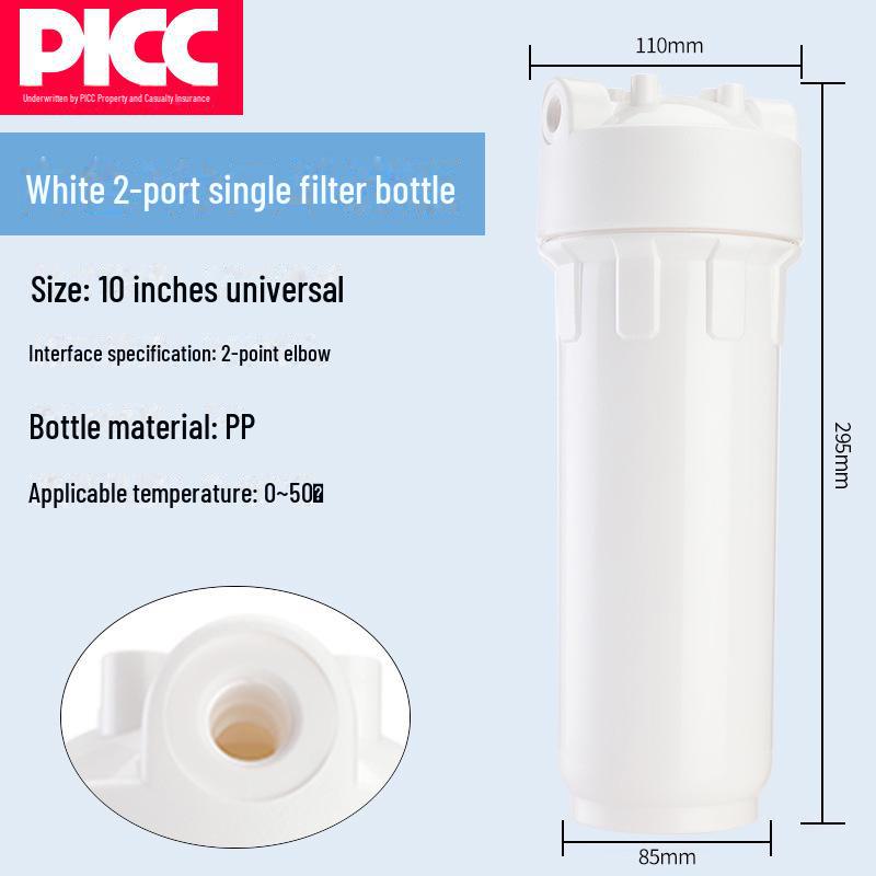 10-Inch Household Water Purifier Pre-Filter Bottle with 2/4 Tap PP Cotton Universal Filter Element