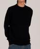 Beoteunseoul [90% Wool] Minimal Crew Neck Daily Knit (Black)