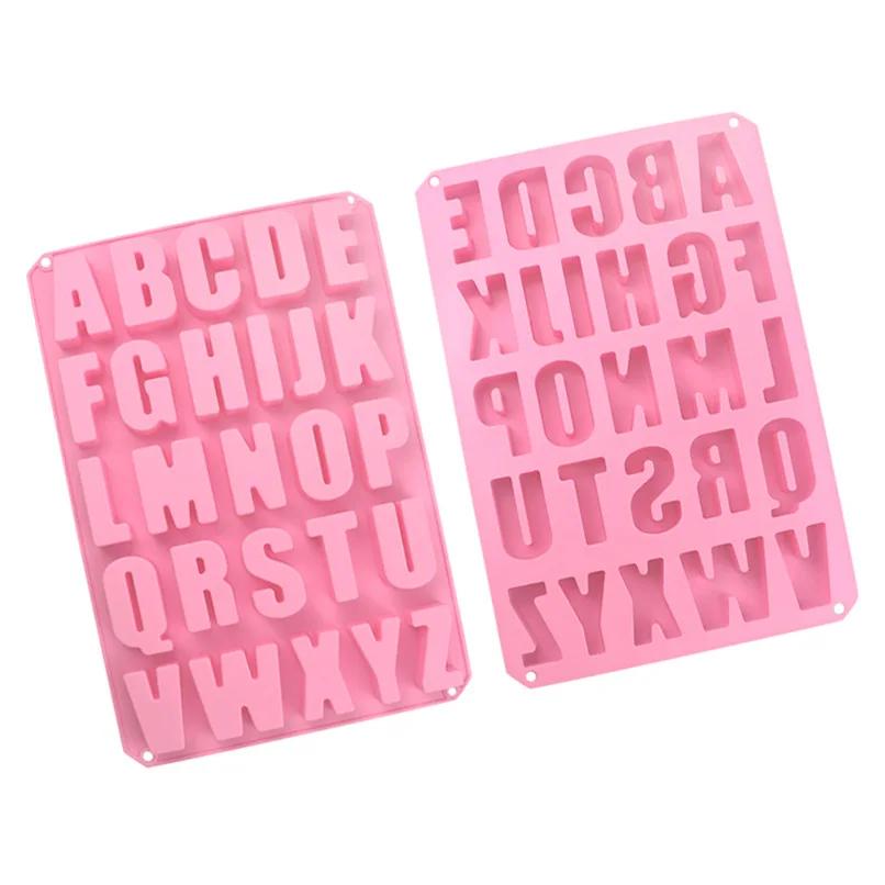 Alphabet Silicone Mold Kitchen DIY Cake Baking Decoration Tool Letter Fudge Biscuit Chocolate Mold Clay Plaster Mold Baking Tool