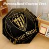 8 Rib Auto Folding Umbrella Athletic Bilbao Football Print Custom Name Text Portable Rain Gear